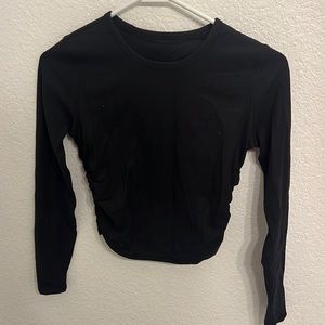Lululemon Size 4 All it Takes long sleeve *ribbed Nulu (black)